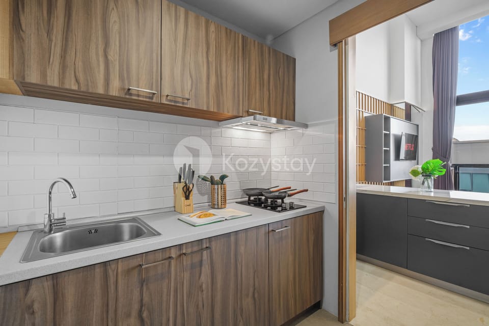 Apartment, 2 Bedrooms, City View | Private kitchen | Full-size fridge, microwave, stovetop, rice cooker