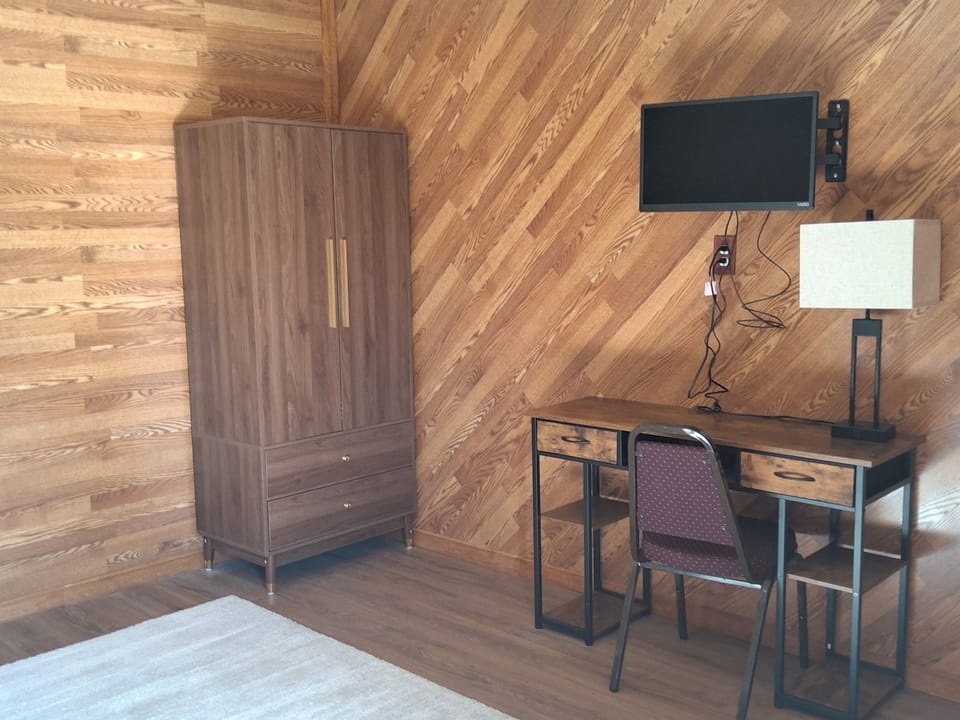 Desk, laptop workspace