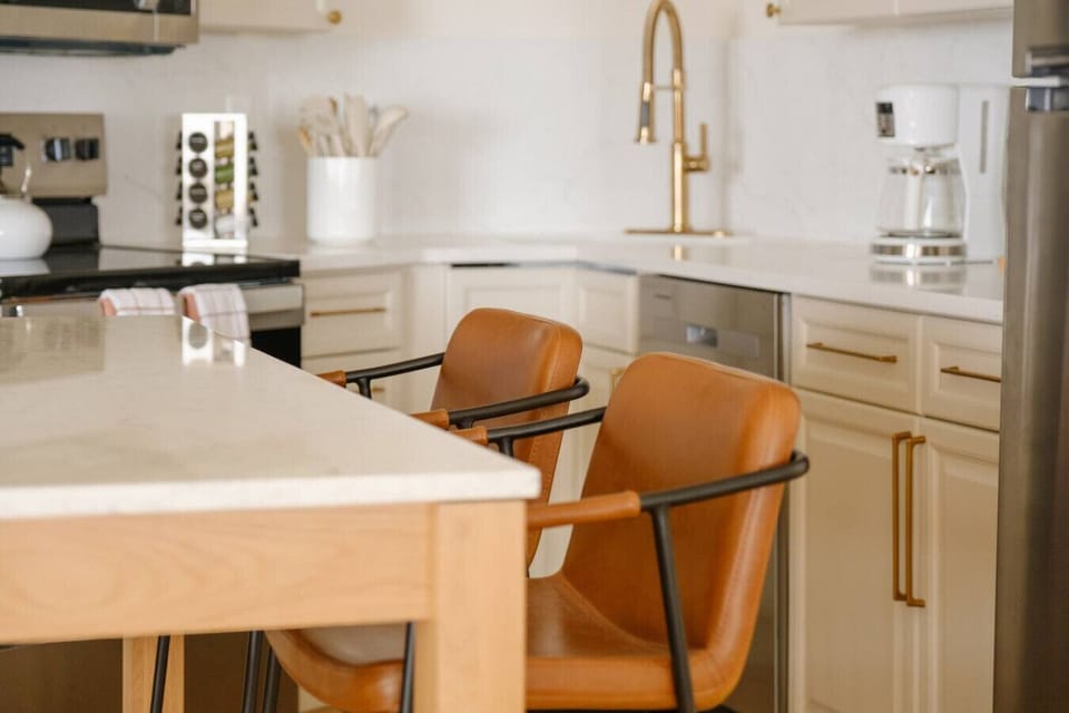 Grab a quick bite or tackle your food prep at the kitchen table