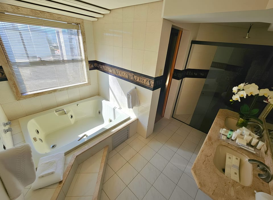 Premier Studio Suite | Bathroom | Eco-friendly toiletries, hair dryer, towels, soap