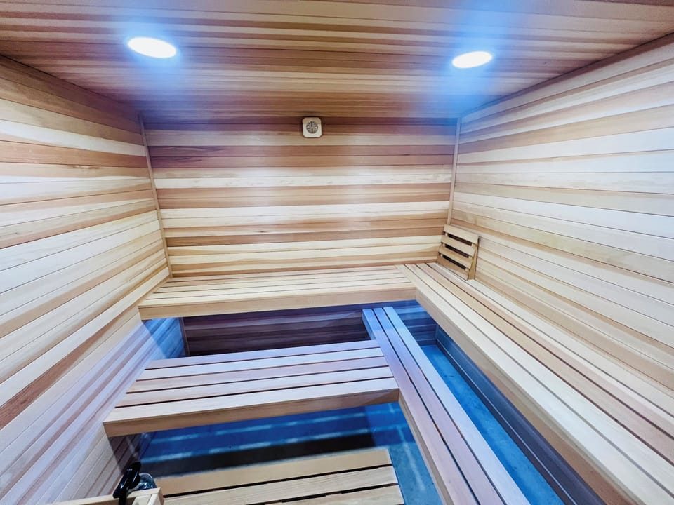 Private sauna in the gym. 