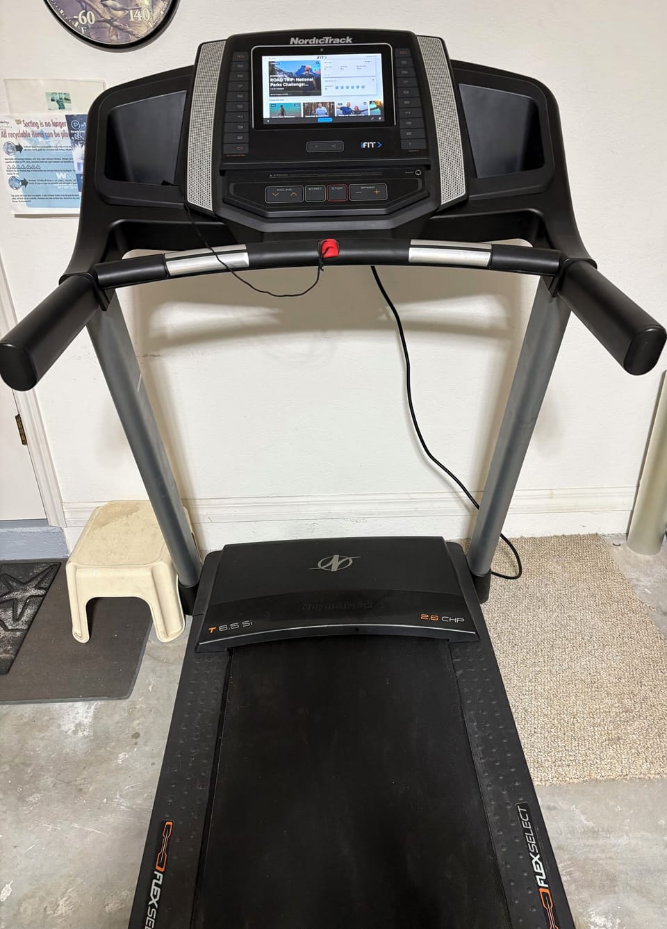 IFit Treadmill in Garage: Complementary Fit access or manual workout
