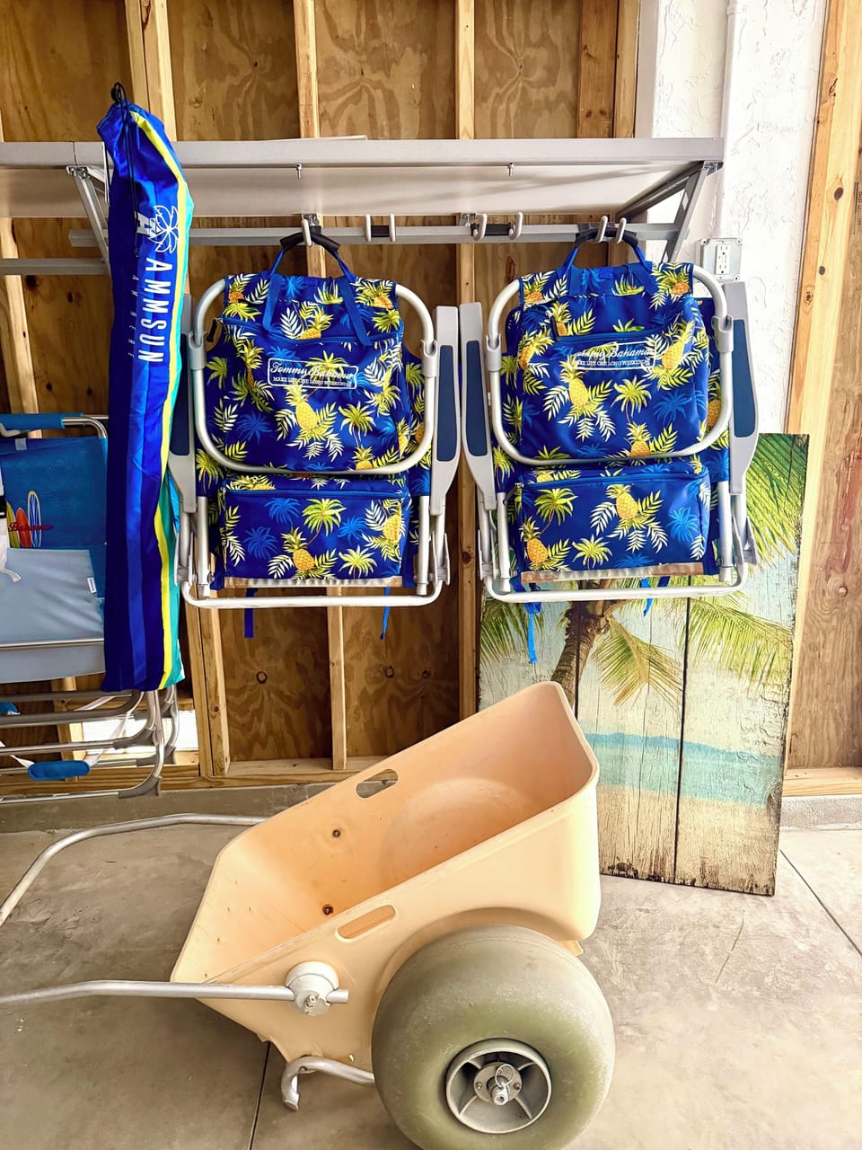 Beach equipment included 