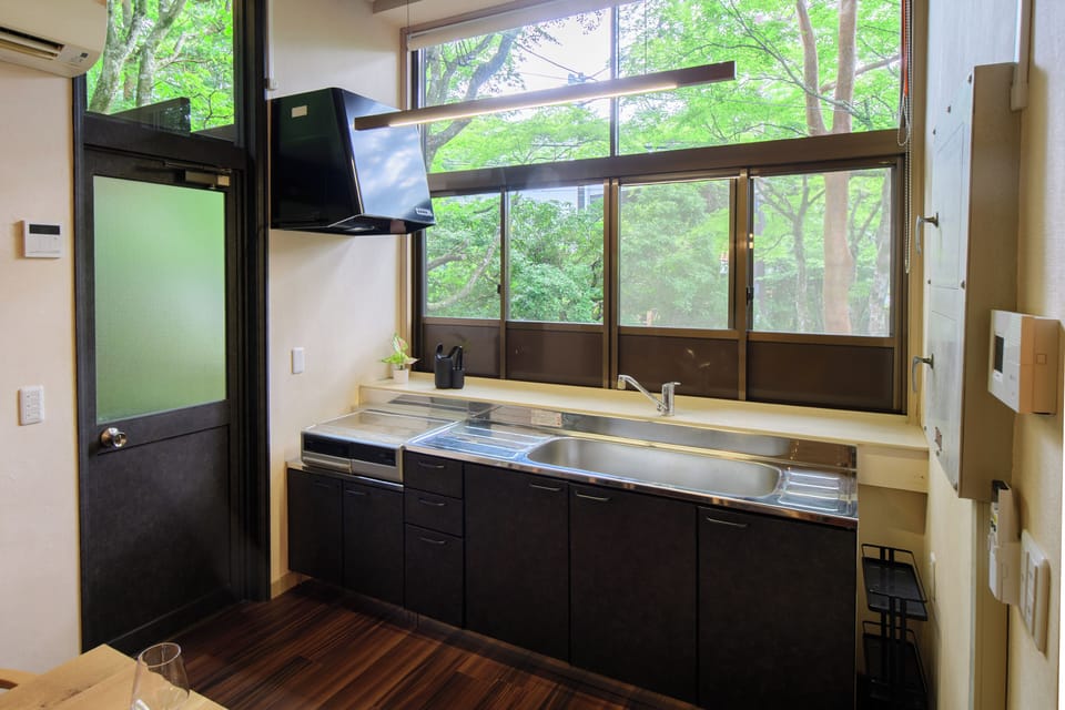 Comfort Villa, Balcony, Garden View | Private kitchen | Full-size fridge, microwave, oven, stovetop