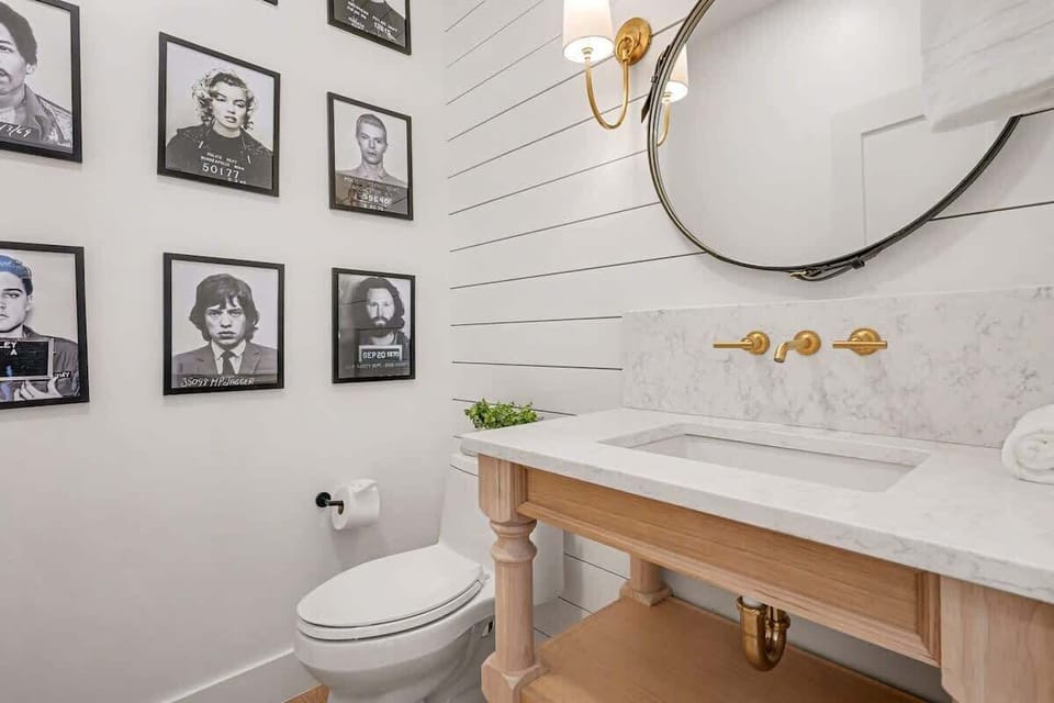 2nd Floor: Half Bathroom with a single vanity