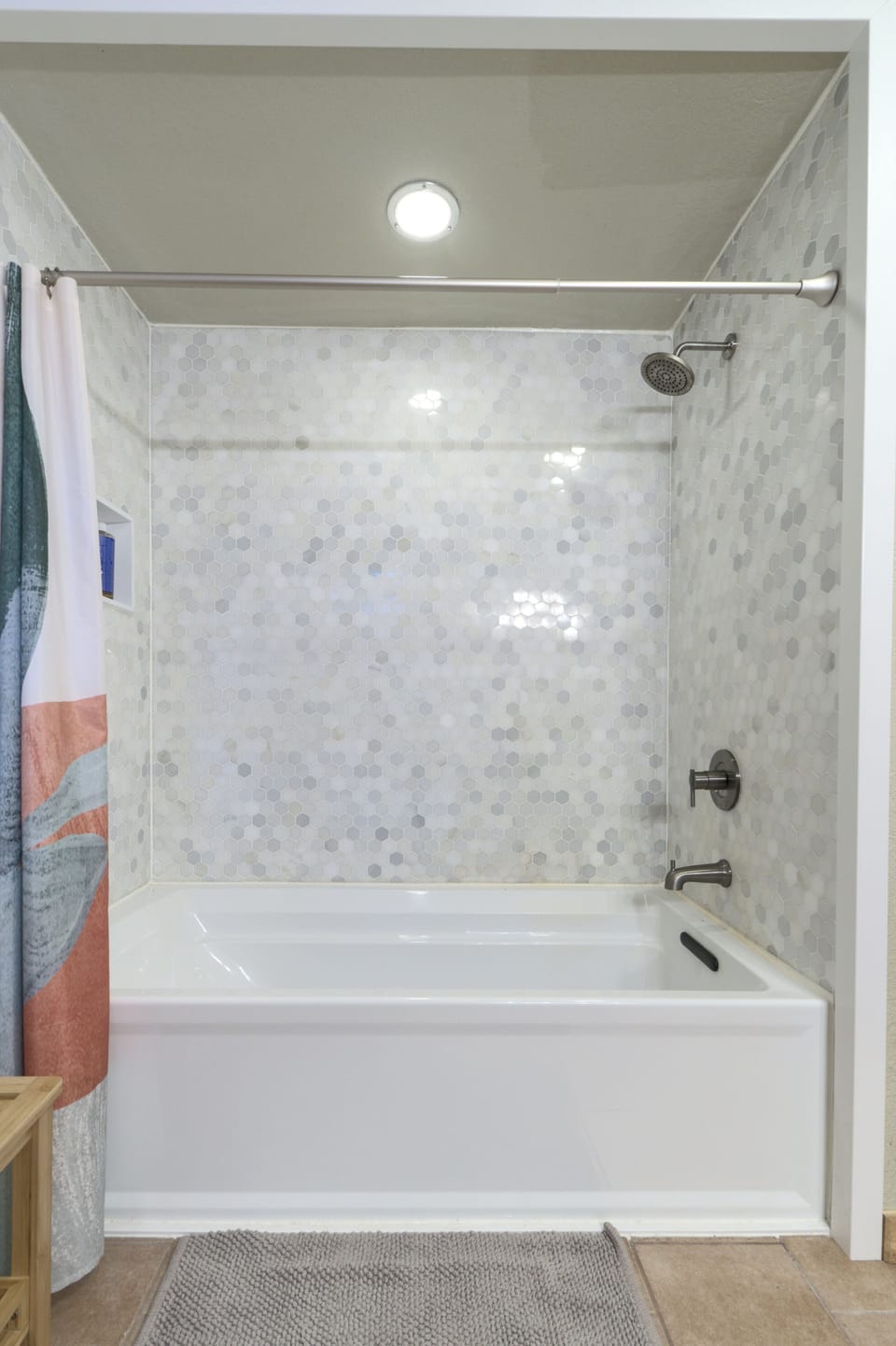 Shiny new fixtures, plus a tub and shower combo!