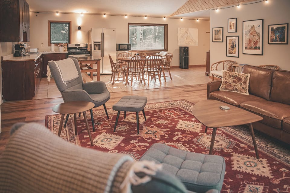 With this open-plan space, Boreal Retreat can host the whole crew...but it's also intimate enough for a smaller group, too!