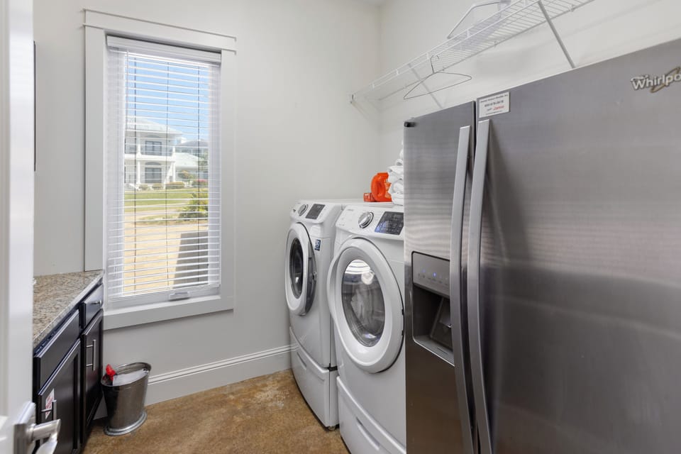 Your own private laundry room with modern washer and dryer makes packing light a breeze during your stay.