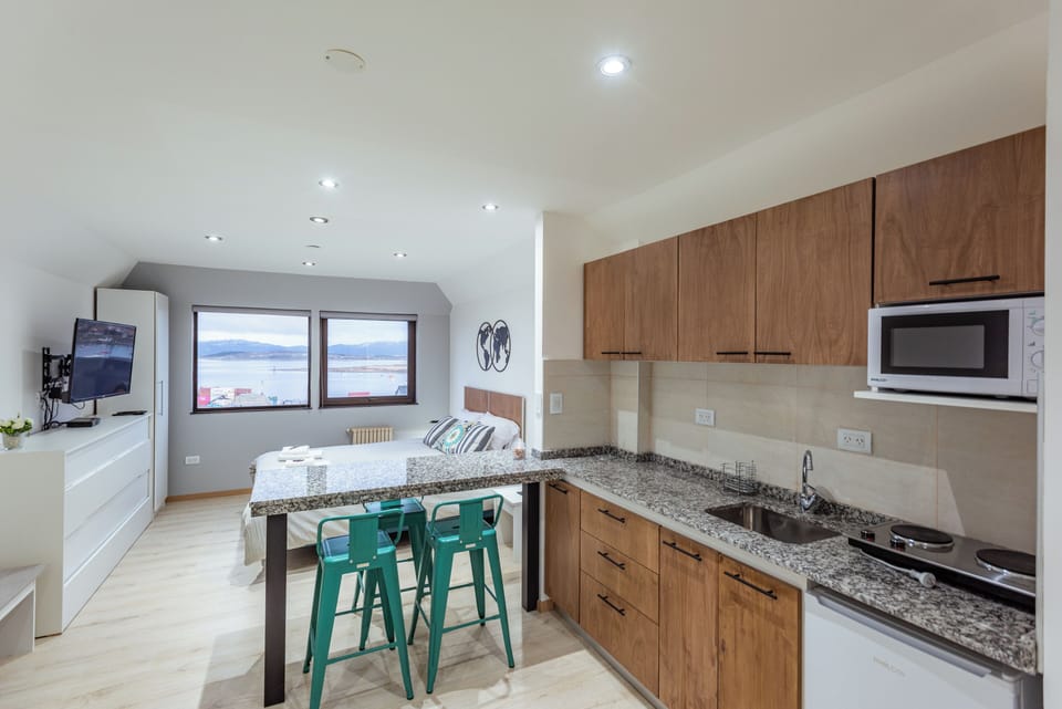 Studio, Mountain View | Private kitchen | Full-size fridge, microwave, oven, stovetop