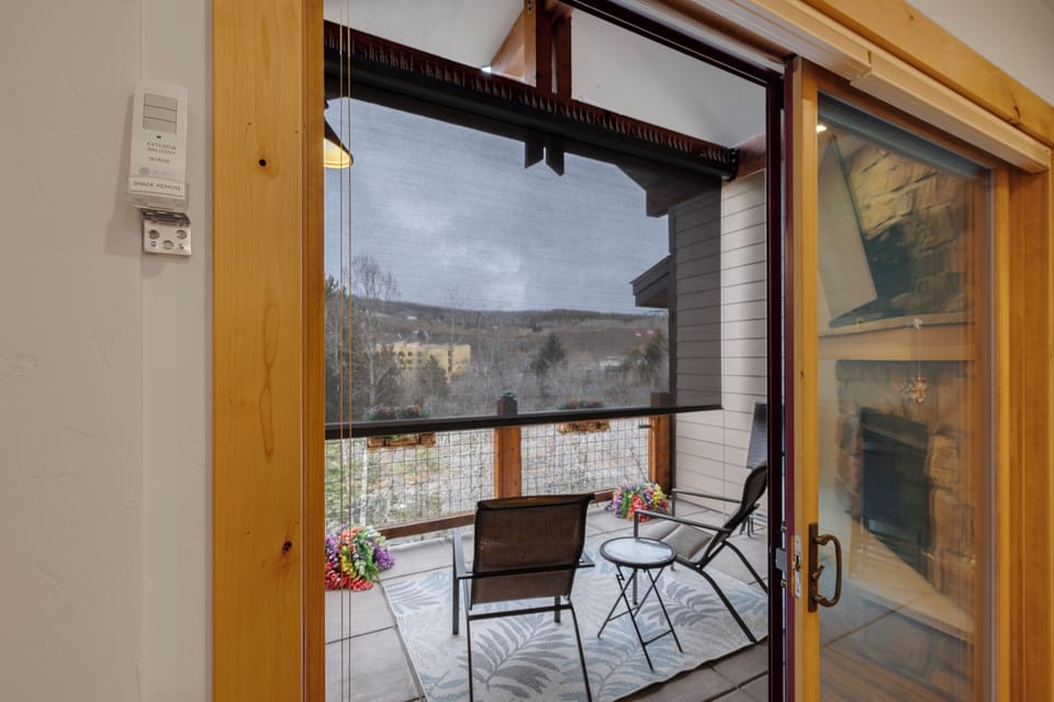 Private Porch with shade for protection and comfort