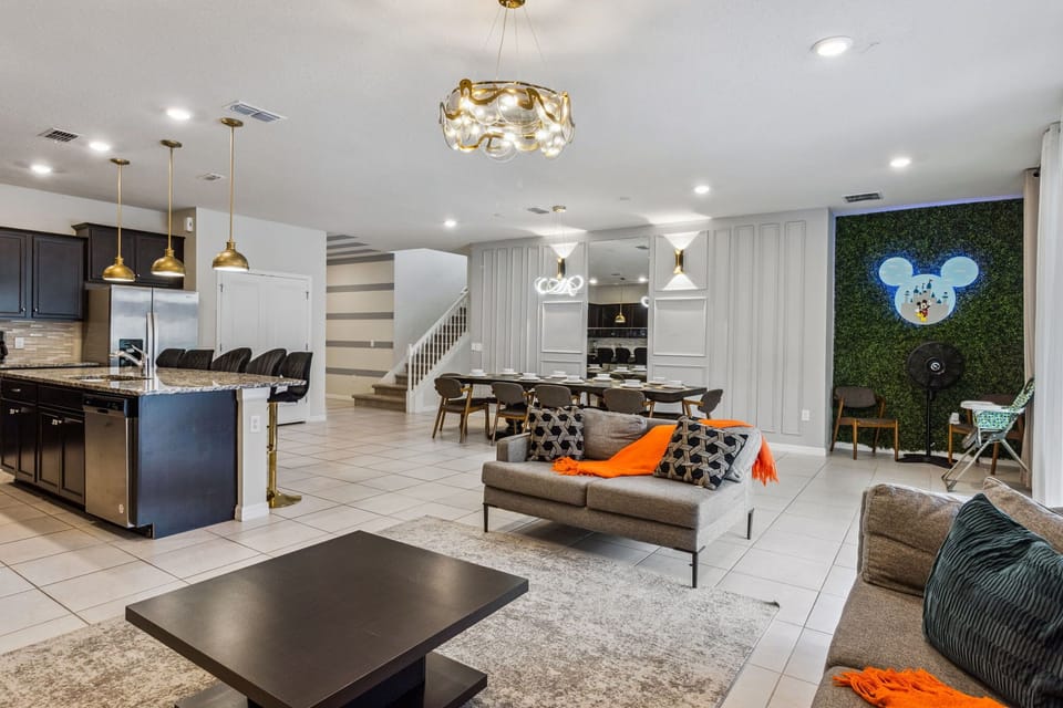 Comfortable open living area designed for gathering, movie nights, and time together.