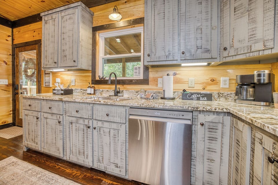 Brand new stainless steel appliances.