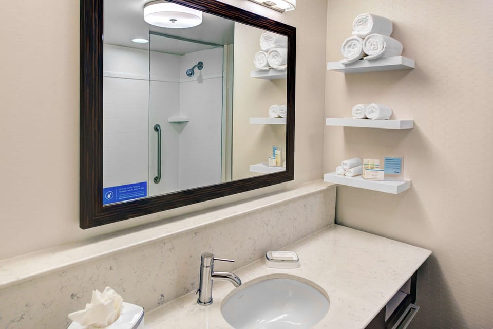 Free toiletries, hair dryer, towels
