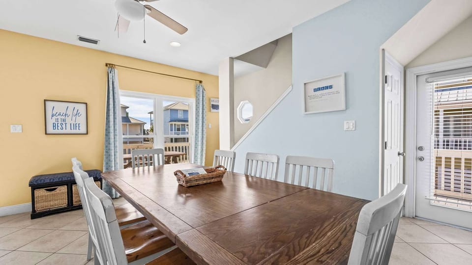 Set the table for the whole family in our dining area.