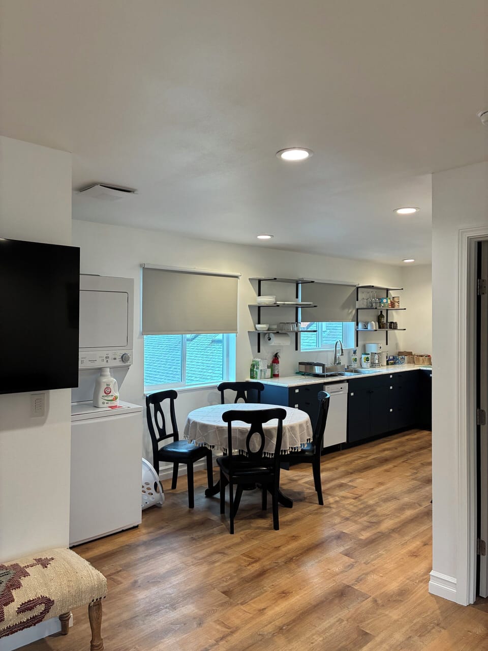 Washer and dryer, dining room , kitchen