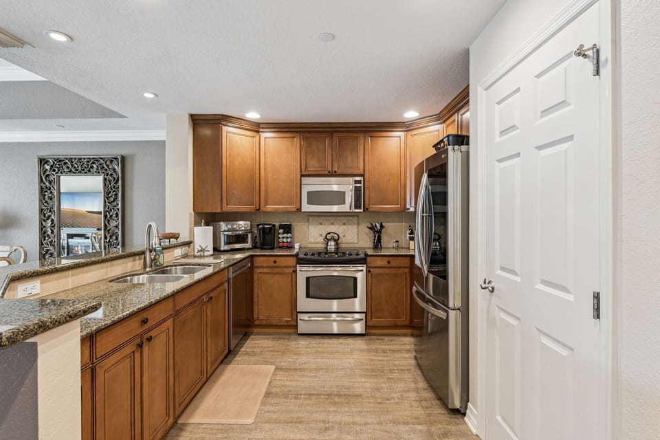 Spacious kitchen with everything you need for your stay