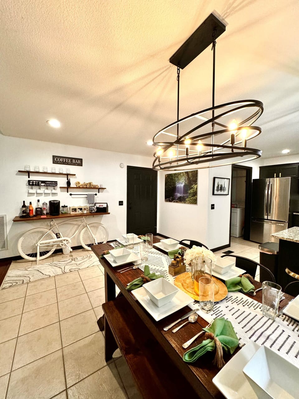 Gather around the stylish table for delicious meals and unforgettable memories!