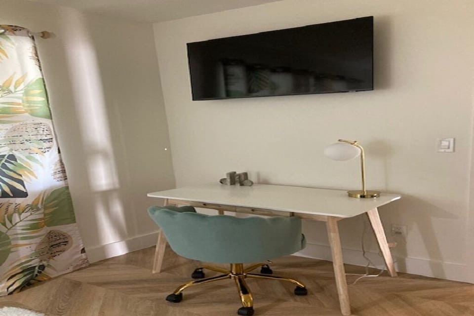 Office Desk and TV