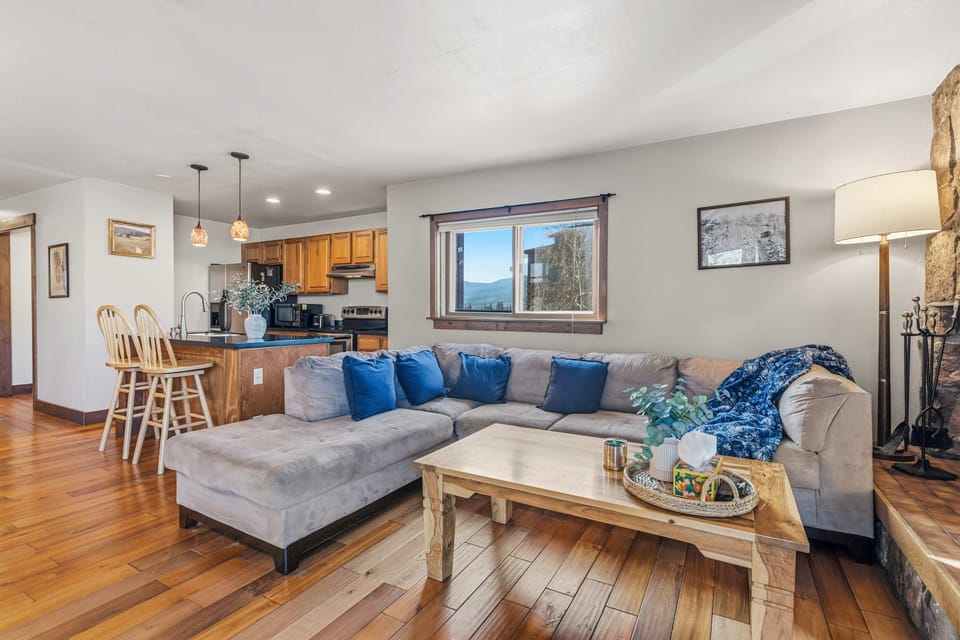 Open concept living kitchen dining area