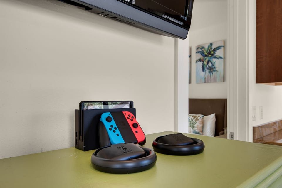Nintendo Switch in guest house entertainment space