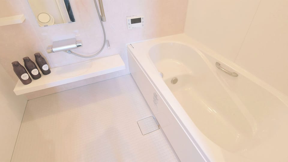 Hair dryer, soap, shampoo