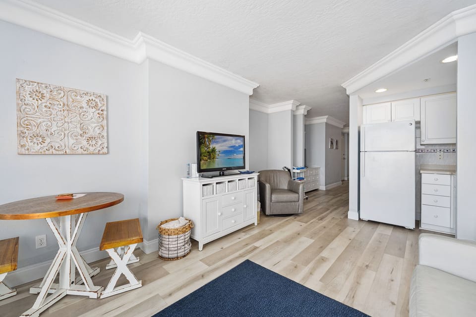 Relax and unwind in the living area *Coastal accents throughout the room