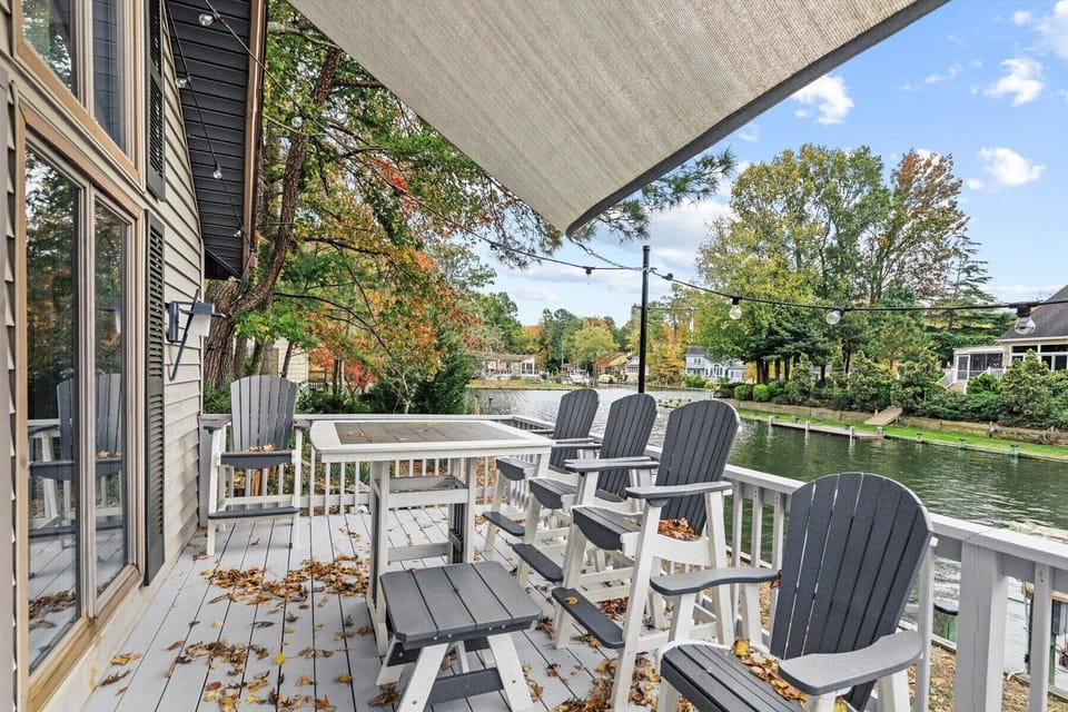 Just off the Living Area is a Canal-Front Balcony!