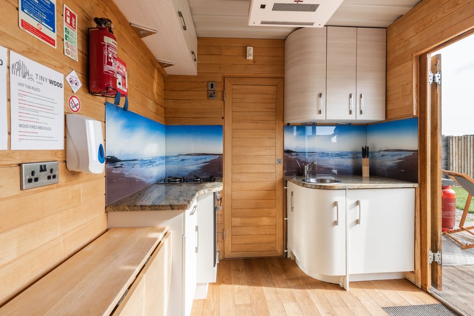 Open-plan living area with a kitchenette