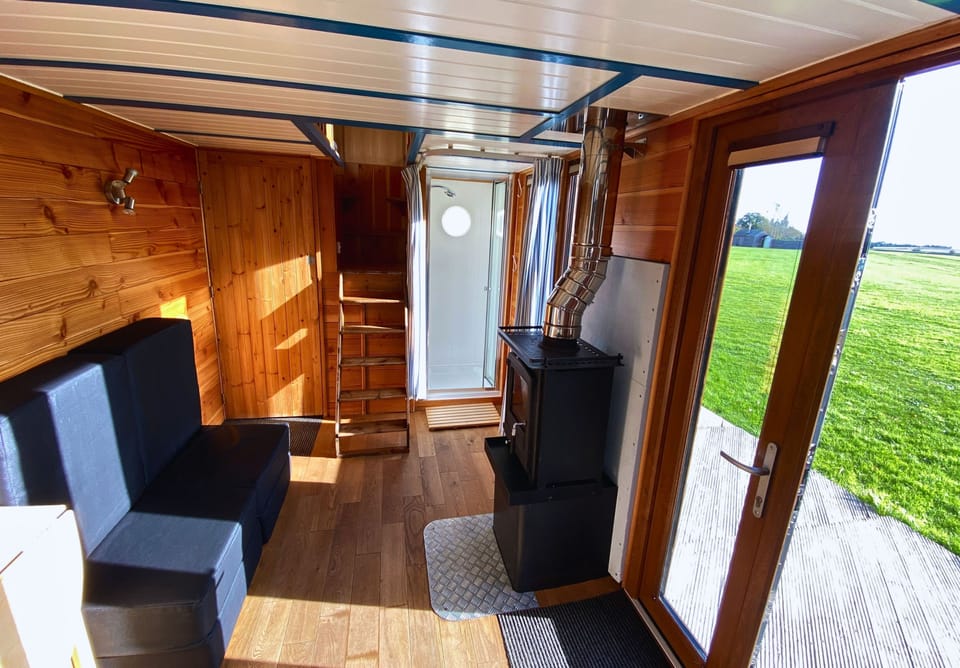 Open-plan living area with private bathroom