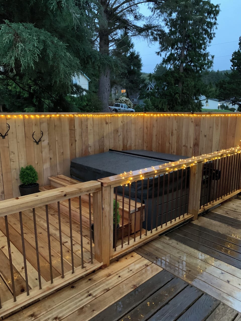 Hot tub area secured for safety