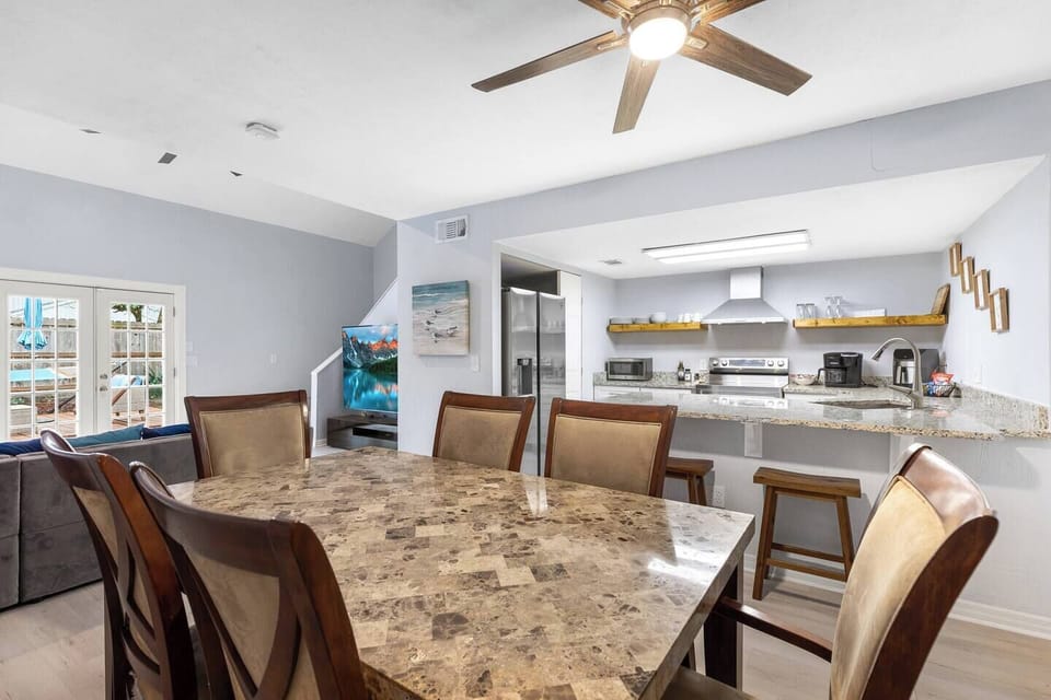 Share meals and memories in an open layout that makes group time feel effortless and relaxed.