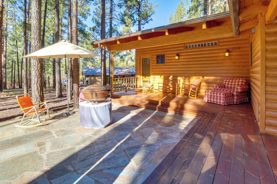 Back Deck | Fire Pit | BBQ Grill | 2-Story Cabin