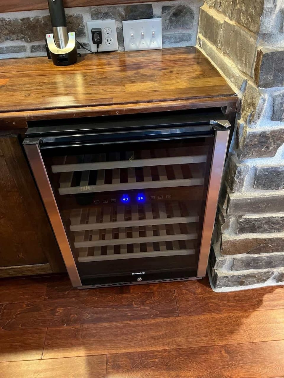 Wine Refrigerator in the Bar Area 