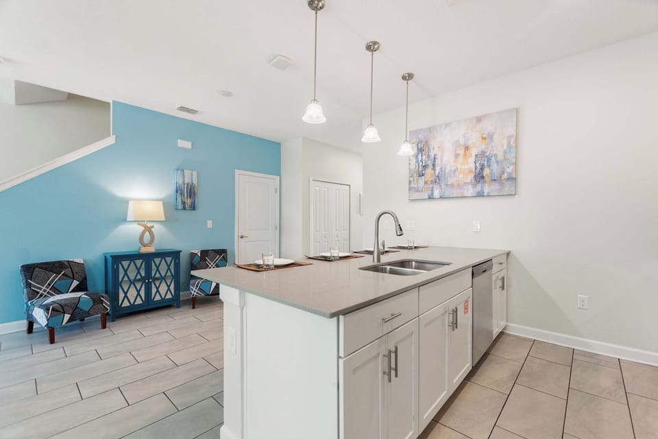 Whip up delicious dishes in the fully stocked kitchen