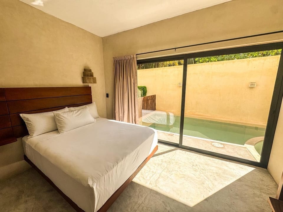 Deluxe Double Room, 2 Queen Beds, Private Pool, Pool View | In-room safe, laptop workspace, free WiFi