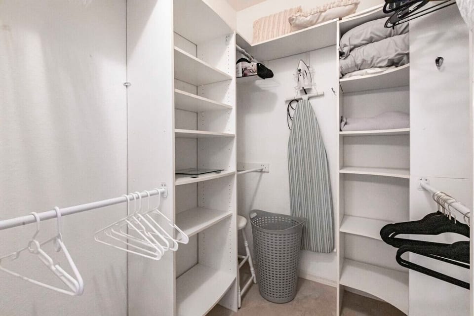 Plenty of storage space with this walk-in closet.