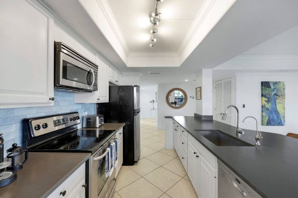 A bright and spacious kitchen area.