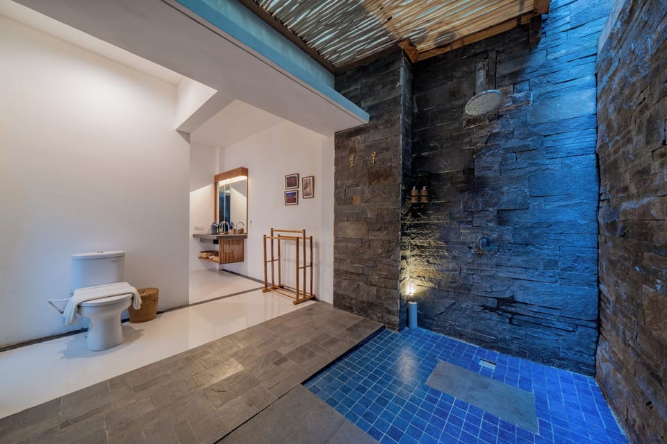 Deluxe Double Room | Bathroom | Shower, hair dryer, bidet, towels