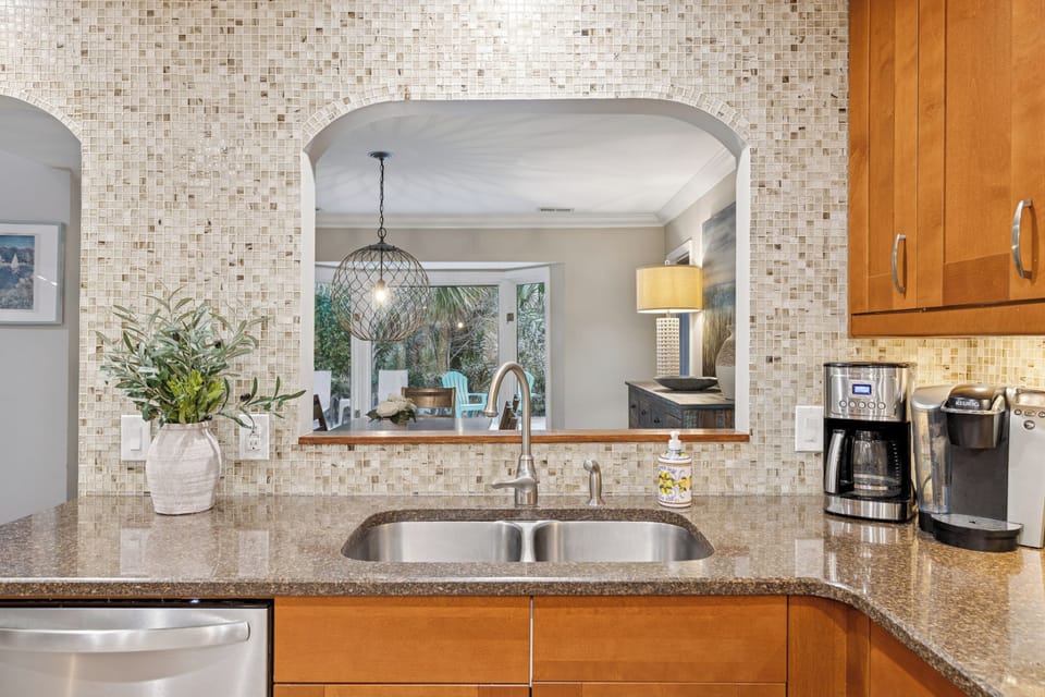 Equipped with both Keurig and standard coffee makers to start your mornings right