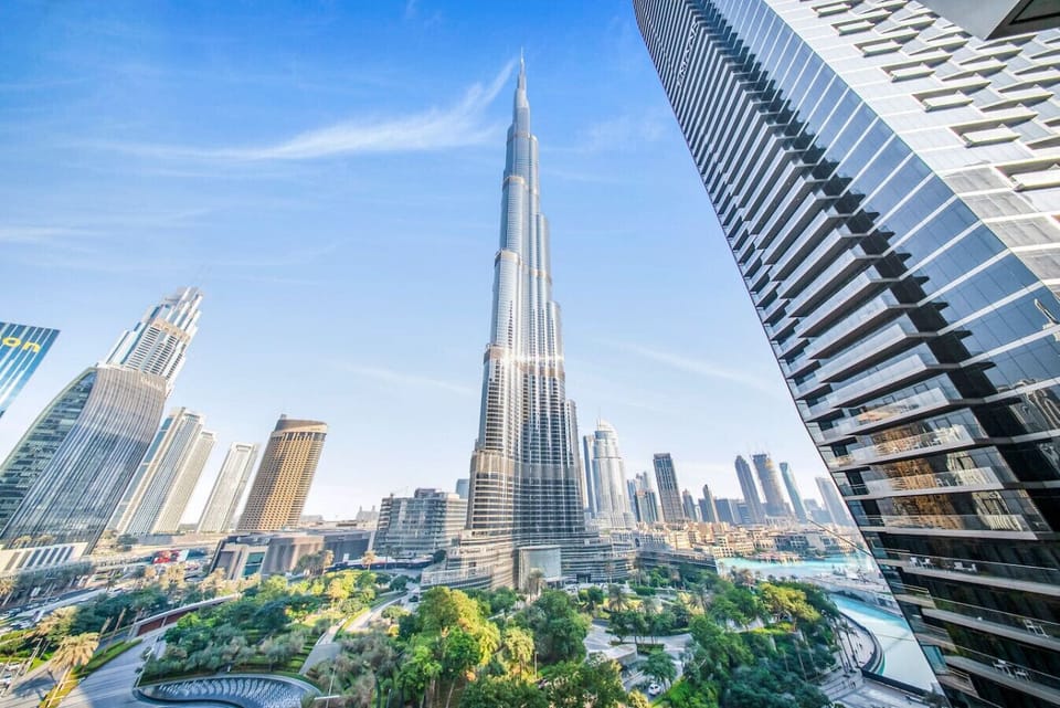 Luxury suite with private balcony and direct Burj Khalifa skyline views.