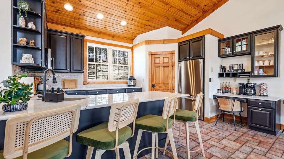 Open Kitchen with extra counter seating