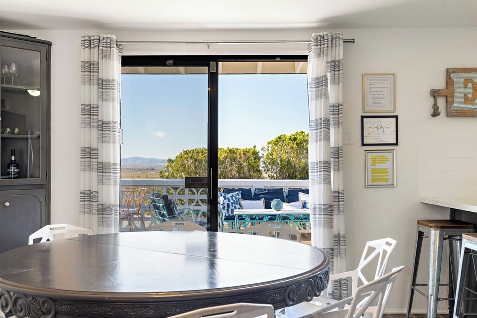 Dining area looking out to front patio