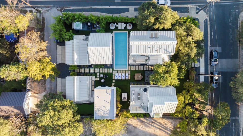 Top-down view of the property.