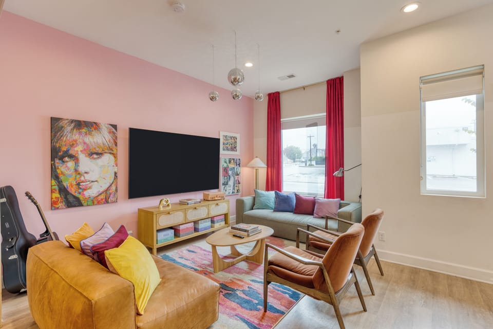 Bold colors and cozy seating for endless conversations. (A101,A103)