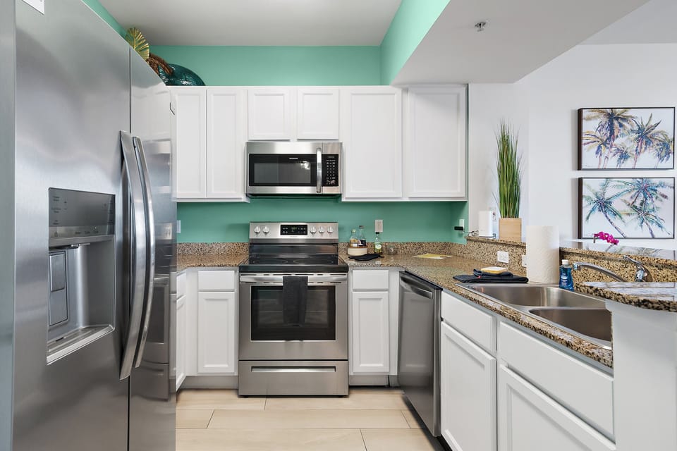 Whip up delicious meals and refreshing drinks in this fully equipped kitchen, perfect for fueling your vacation adventures.