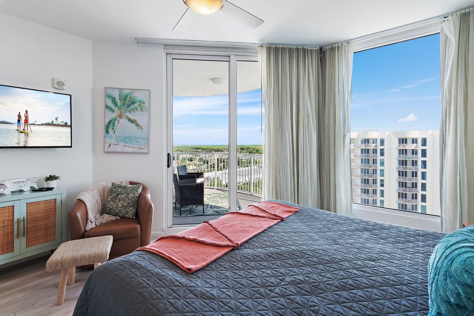 Wake up to stunning views, then step out onto your private balcony to sip coffee and savor the fresh air.