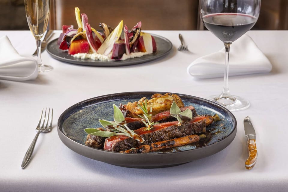 Six Peaks Grille is a contemporary steakhouse overlooking Olympic Valley.