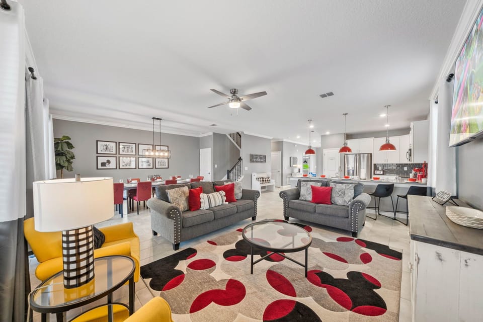 Bright and stylish open living space designed for comfort and togetherness.