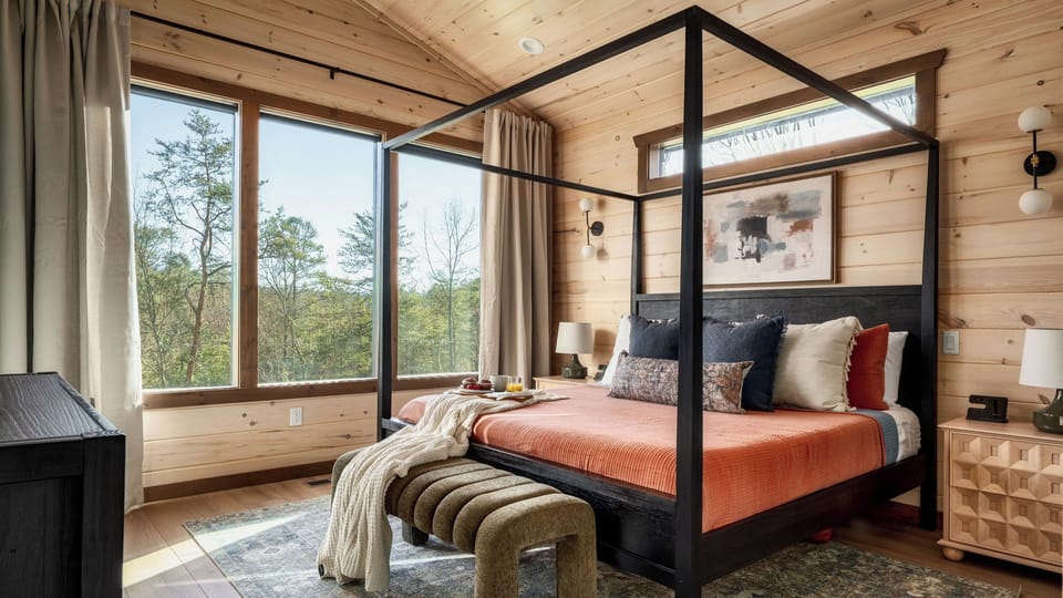 Retreat to the comfortable king bedroom, thoughtfully furnished to create a peaceful space to rest and recharge. The