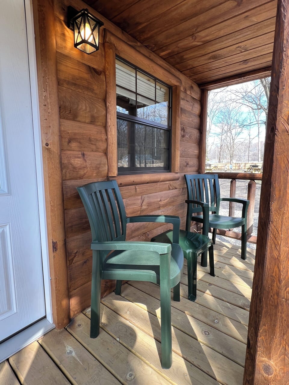 The front porch of cabin #1.
